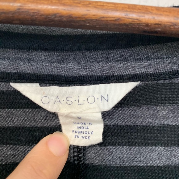 Caslon Black and Gray Striped Long Sleeve - Picture 3 of 5